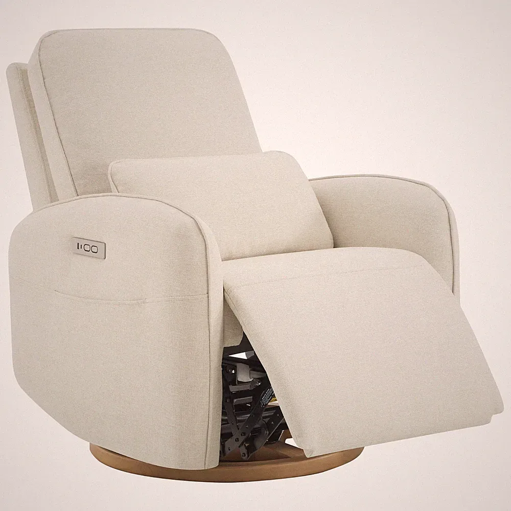 CHITA Power Nursery Glider Recliner Rocking Chair with Comfortable Lumbar Pillow