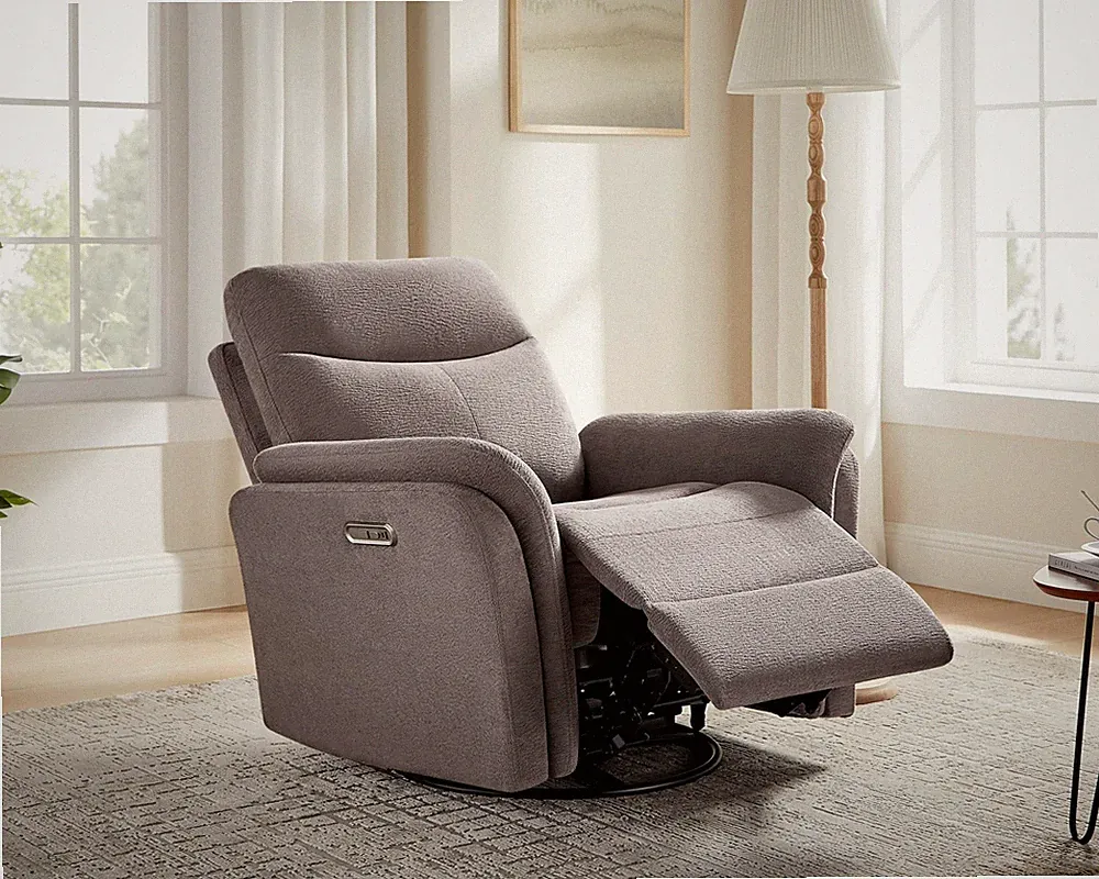 Power Recliner Chair Swivel Glider, Rocking Recliner Chairs with USB and -Por...
