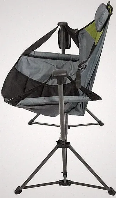 RIO Adjustable Back Hammock Chair - Steel Folding Rocking Recliner w/ Pillow &